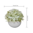 thumbnail image 2 of Bola de hierba artificial en maceta, simulación de hierba, decoración de plantas, decoración de la mesa de la oficina en casa, hierba tipo 3, blanco Advancent HA7593-03B, 2 of 6