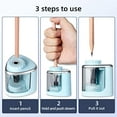thumbnail image 5 of Electric Pencil Sharpener Battery Operated,Quick Sharpening,Suitable for NO.2/Drawing/Colored Pencils(6-8 mm),Office/Home,Portable Pencil Sharpener for Adults(Blue), 5 of 7