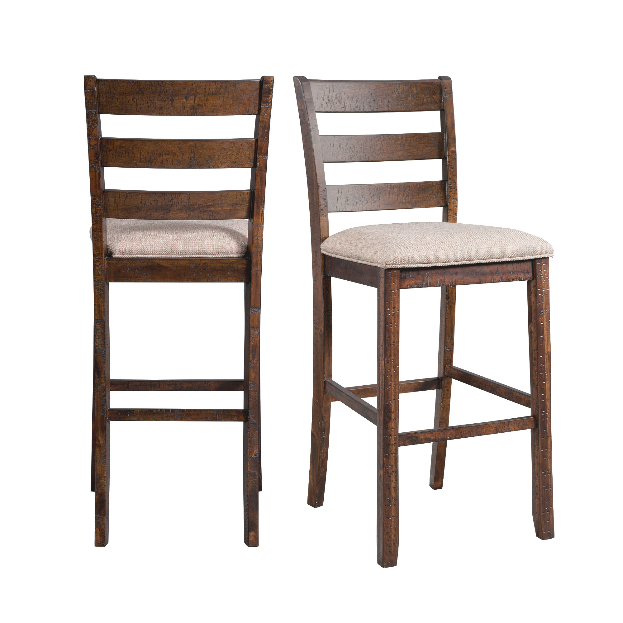 Picket House Furnishings Dex 30" Ladder Back Bar Stool Set Walmart