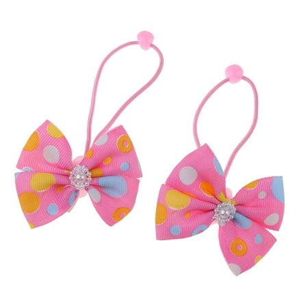 

Lovely Bowknot Flower Hair Band Rope for Doll Children Makeup Rosy Bowknot