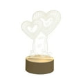 thumbnail image 1 of Creative LED Table Lamp mini love shaped USB charging warm white light For Valentine‘s Day Home decor Gift, 1 of 10