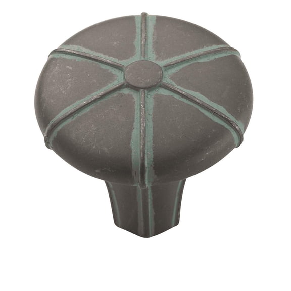 Amerock Angouri 1-5/16 in (33 mm) Diameter Viridian Slate Cabinet Knob