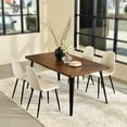 thumbnail image 3 of Homy Casa 63 inch Dining Set for 4, Large Table with Upholstered Chairs, 3 of 10