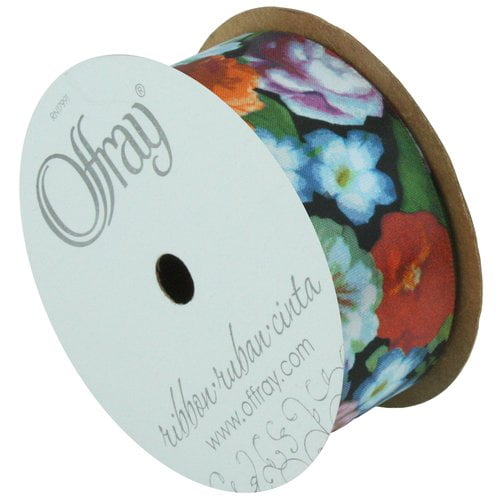 Offray Ink Block Ribbon-Purple