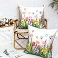 thumbnail image 6 of Summer Floral Throw Pillows Cover 18x18 Set of 2 Pink Tulip Flower Pillow Covers Lavender Dandelion Butterfly Decorative Pillow Case for Farmhouse Patio Sofa Couch, 6 of 6