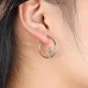thumbnail image 3 of 14k Gold Angel Devil Hoop Mismatched Earrings For Women Girls Jewelry Gifts 925 Sterling Silver Post, 3 of 4