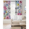 thumbnail image 2 of Easter Blackout Curtains for Bedroom Living Room Darkening Curtains 63 Inches Long Colorful Flowers Eggs Tulips Daisy Pastoral Floral Window Curtain 2 Panels Set Window Treatment Drapes 42"x63", 2 of 9