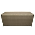 thumbnail image 6 of Tan Wicker Patio Deck Box with 113 Gallon Storage and Metal Frame, 6 of 8