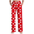 thumbnail image 2 of Tnhcen Valentine's Day Print Casual Lounge Pants Unisex Drawstring Waist Elastic Waistband Side Pocket Pajama Pants for Women Men New Arrivals Soft Stretchy Fabric S-3XL, 2 of 5