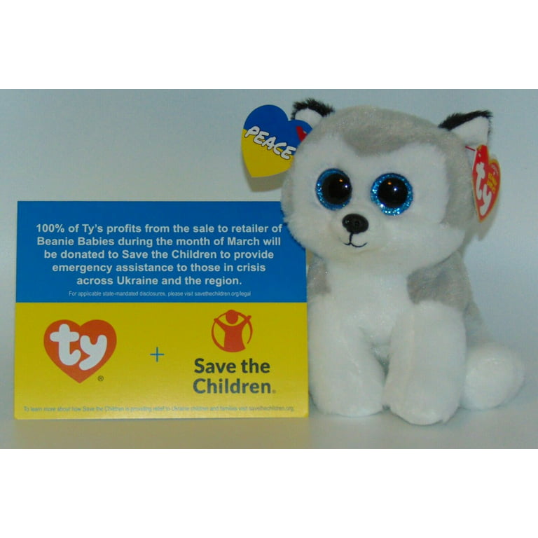trofast skammel Skæbne TY Beanie Baby - BUFF the Husky Dog (Glittery Eyes) 6" Plush (UKRAIN SAVE  THE CHILDREN) - Walmart.com