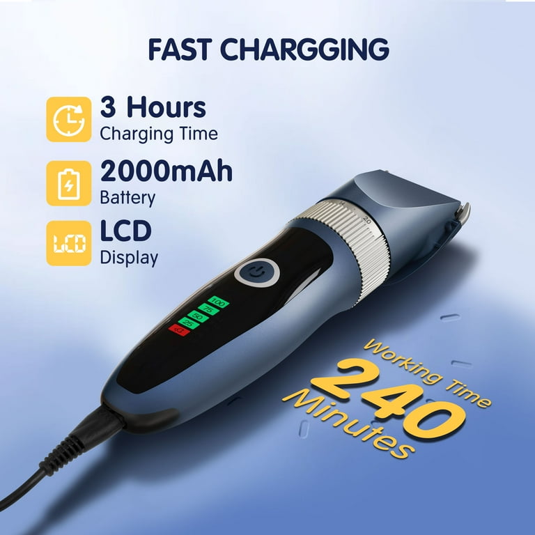 Dog Clipper, Low Noise Pet Clippers Rechargeable Cordless Cat And Dog Trimmer Professional Dog Shaver Set With 6 Comb Guides Scissors Other Animals