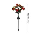 thumbnail image 3 of Solar Powered Garden Stake Light, 27.5in Outdoor Artificial Azalea Lawn Light, Waterproof Metal Pathway Decor, 1-Pack, 3 of 7