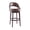 Brown, variant on Guyou 30" Swivel Bar Stools Set of 2, Chenille Upholstered Barstools with Curved Back and Round Footrest, Modern Wooden Tall Kitchen Bar Chairs for Home Bar Pub Cafe, Beige