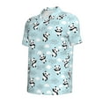 thumbnail image 3 of Daiia Cute Panda Bear Pattern Men’s Polo Shirts,Solid Deck Shirt,Classic Fit, Breathable Cotton Polo for Casual and Sport Wear-Large, 3 of 9