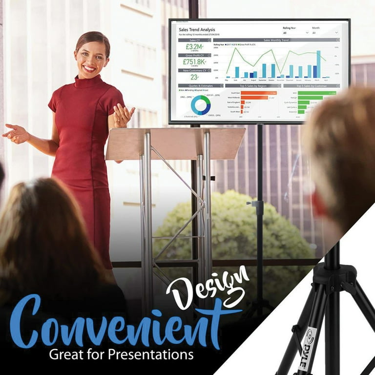 PYLE PTVSTNDPT3215 - Tripod TV Stand - Portable Flat Panel