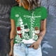 thumbnail image 3 of Camiseta navideña con estampado gráfico de dibujos animados para mujer, camiseta informal de manga corta con cuello redondo, camisetas divertidas de calle, ropa de gran tamaño para mujer, 3 of 4
