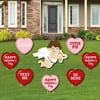 MIARHB Valentine'S Garden Decor Day Decoration Card With Stakes Outdoor Yard Courtyard Sign