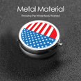 thumbnail image 6 of America Flag Pattern Pill Case Pill Box Round 3 Compartment Small Pill Organizer For Purse Or Pocket Small Roud Pill Box, 6 of 6