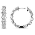 thumbnail image 4 of Lab Grown 4 Carat Round Shape Sirena Hoop Earrings | IGI Certified 14K White Gold Prong Setting | FG-VS Quality | Friendly Diamonds, 4 of 6