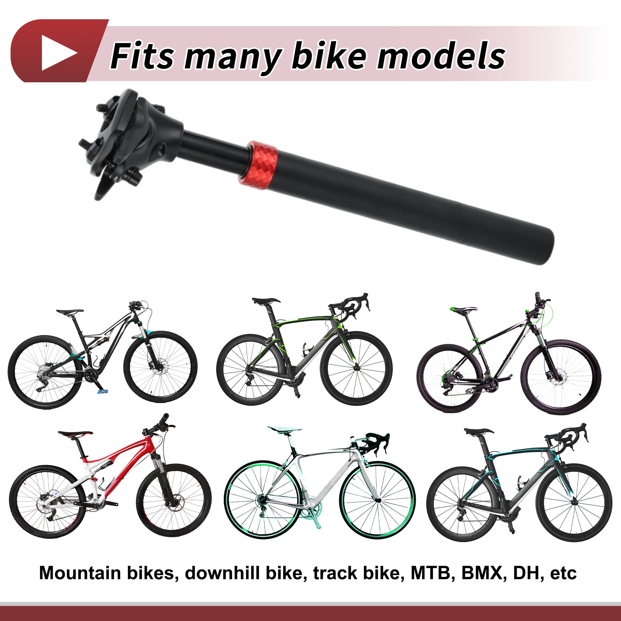 Unique Bargains 1 Pc Mountain Bike Seat Post Suspension Shock Absorber 27.2x300mm