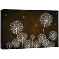 thumbnail image 3 of PixonSign Canvas Print Wall Art White Dandelions on Brown Background Botanical Plants Digital Art Modern Art Farmhouse/Country Group Relax/Calm Multicolor Cool for Living Room, Bedroom - 16"x24", 3 of 5