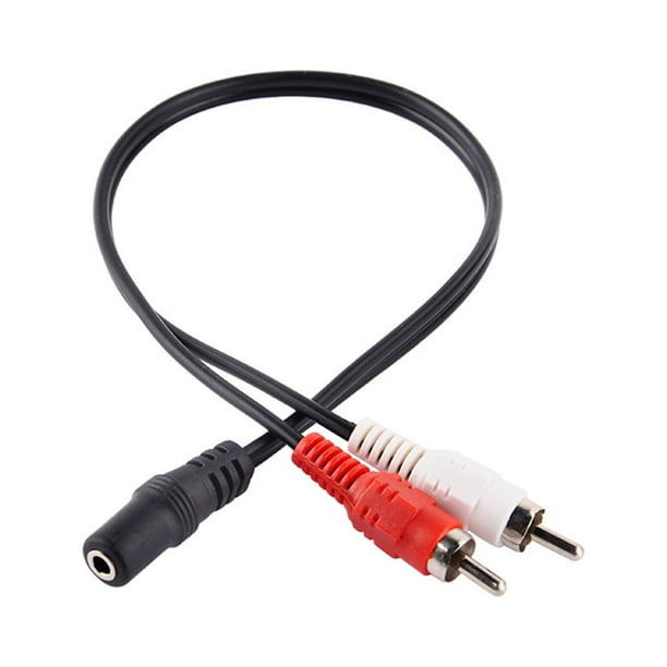 Cable Adaptador Auxiliar 3.5 A 2 Rca Hembra Audio 1.5mts. | Envío Gratis