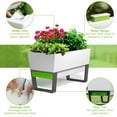 thumbnail image 5 of Glowpear Self Watering Planter Box - 29.5", White - UV Stable, Scalable Urban Raised Garden Bed with Water Gauge, Indoor Outdoor for Vegetables, Flowers, Herbs, and Succulents, Gardening, 5 of 9