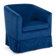 thumbnail image 6 of DUOSONG 27.36" Wide Swivel Chair Blue Polyester Furniture Primary Living Space Chairs & Accent Seating, 6 of 19