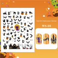 thumbnail image 4 of Halloween Nail Art Sticker Calabaza Bruja Murciélago Calavera Transferencia Nail Art Calcomanía Manicura Decoración Conjunto Para Fiesta De Halloween Mujer 8Uds Advancent CE002329-00, 4 of 7