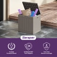 thumbnail image 5 of Sersper 30 Gallon Deck Box, Resin Outdoor Storage Box, Waterproof and UV Resistant Lightweight Storage Deck Box for Garden Tools, Supplies, Toys, Gray, 5 of 8