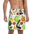 thumbnail image 2 of Naloa Vegetables2 Men's Short Pajama Pants, Lounge Comfort Shorts with Elasticized Waistband and Side Pockets - Large, 2 of 9