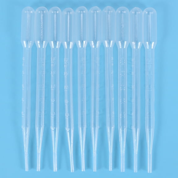10pcs 3ML Disposable Plastic Eye Dropper Set Transfer Graduated Pipettes