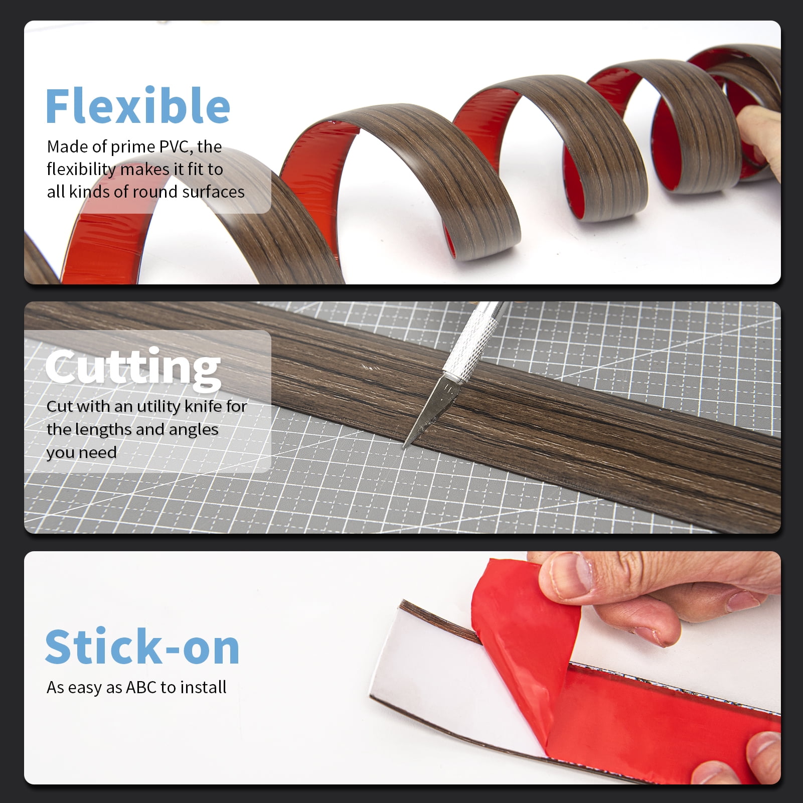 10 FT Self Adhesive Vinyl Floor Transition Strip