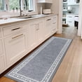 thumbnail image 4 of shiyou-Hallway Runner Rugs 2x6 Washable Runner Rug Grey Farmhouse Kitchen Runner Rug Vintage Laundry Room Rug Runner Non Slip Floor Carpet Runner for Kitchen Hallway Laundry, 4 of 4