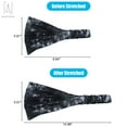 thumbnail image 6 of Gustave Womens Tie Dye Headbands, Elastic Non Slip Sweat Absorbent Hair bands for Workout Running Yoga Fitness "Black", 6 of 9