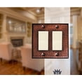 thumbnail image 4 of Monarch Pure Copper Hammered Double Rocker Wall Plate / Switch Plate, 4 of 5