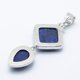 thumbnail image 2 of Natural Lapis Lazuli Big Pendants with Brass Findings Dyed Platinum Teardrop & Rhombus 53x25x7mm Hole: 6x9.5mm, 2 of 2