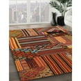 thumbnail image 3 of Ahgly Company Machine Washable Indoor Rectangle Contemporary Saffron Red Area Rugs, 7' x 10', 3 of 7