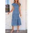 thumbnail image 3 of Vestido midi PRETTYGARDEN con estampado floral para verano 2025 para mujer, 3 of 9