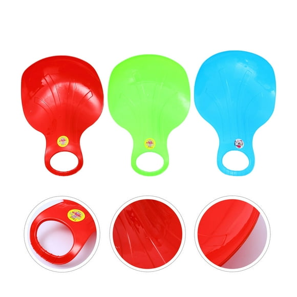 ifundom 3pcs Ski Board Plastic Assorted Color Sand Skiing for Families