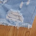 thumbnail image 5 of ITFABS Baby Girls Summer Set Mesh Puff Sleeve Polka Dot Crop Tops+Ripped Shorts, 5 of 5