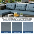 thumbnail image 7 of Walsunny 3 Pieces Patio Furniture Sectional Set, All-Weather Wicker Rattan Outdoor Furniture Set with Cushion and Glass Coffee Table, Patio Conversation Set for Garden, Backyard, Pool, Blue, 7 of 7