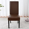 thumbnail image 4 of Dining Chair Covers, Pu Leather Waterproof and Oilproof Stretch Dining Chair Protector Cover Slipcover, Removable Washable Kitchen Chair Slipcovers, 4 of 7