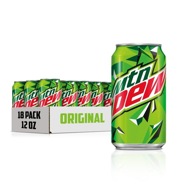 (18 Cans) Mountain Dew Original, 12 fl oz