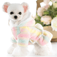 thumbnail image 4 of Ropa para mascotas arcoíris, pijamas para perros, abrigo, mono para gatos, mono de terciopelo suave para perros, monos, ropa de polar para gatos, 4 of 5