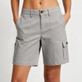 thumbnail image 5 of Yievot Cargo Shorts for Women 7 Inch Inseam Button High Waist Multi Pocket Casual Summer Outdoor Hiking Shorts, 5 of 9