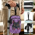 thumbnail image 5 of COEQINE Crutch Accessories Bag Elbow Crutch Pouch Black Cat Heart Purple Forearm Crutch Pouch, Walking Cane Bag, Lightweight, Large Capacity, for Walking Cane, Hiking Stick, 5 of 7