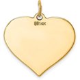 thumbnail image 2 of Solid 14k Yellow Gold Plain .027 Gauge Engravable Heart Disc Charm - 25mm, 2 of 5