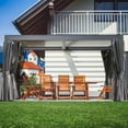 thumbnail image 4 of Domi Outdoor Louvered Pergola 10'×13', Aluminium Pergola with Adjustable Roof, Curtains and Netting, Hardtop Gazebo for Patio, Deck, Garden, Yard, Beach(Gray), 4 of 10