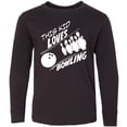 thumbnail image 3 of Inktastic This Kid Loves Bowling Long Sleeve Youth T-Shirt, 3 of 5